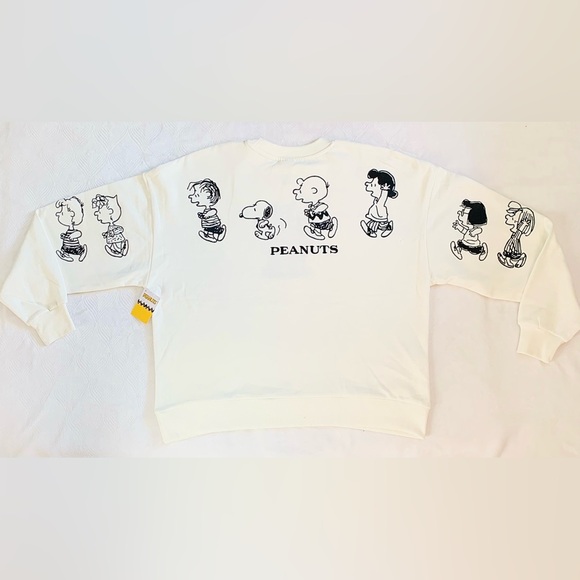 Peanuts Snoopy and The Gang Spirit Jersey Style Embroidered Sweatshirt - Picture 3 of 12